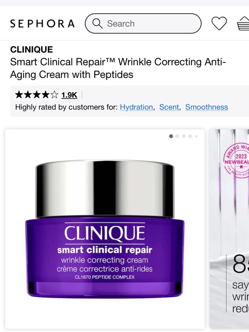 Clinique Smart Clinical Repair Wrinkle Correcting Cream - 2.5 OZ (Jumbo Size)